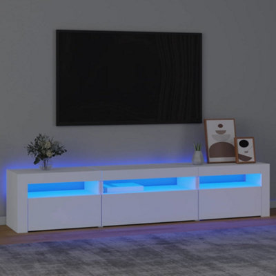 B&Q -  Tv Cabinet With Led Lights White 195X35X40 Cm