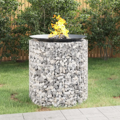 Vidaxl Gabion Fire Pit 100 Cm Galvanised Iron from B&Q
