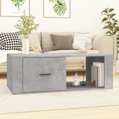 Vidaxl (Concrete Grey) Coffee Table Engineered Wood Side Accent End Tea Table Multi Colours - Image 3