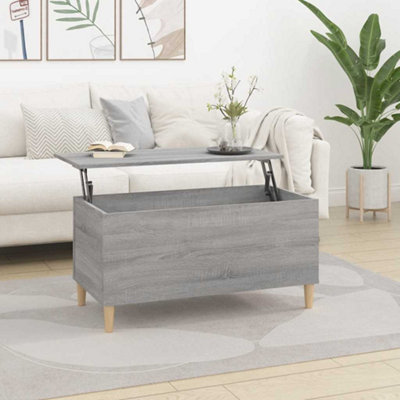 Vidaxl (Grey Sonoma, 90 X 44.5 X 45 Cm) Coffee Table Engineered Wood End Centre Accent Side Table Multi Colours - Image 3