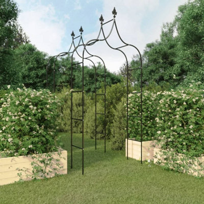 B&Q -  Garden Arches 2 Pcs Black 120X38X260 Cm Steel