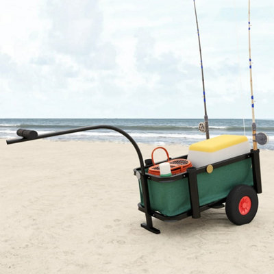 B&Q -  Fishing Trolley With Bag Black Steel Fishing Trolleys