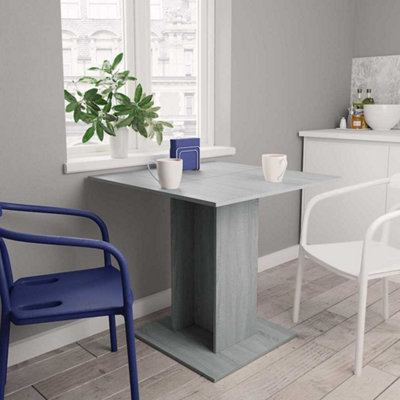 Vidaxl (Grey Sonoma) Dining Table Kitchen Dinner Table Dining Room Table Engineered Wood - Image 3