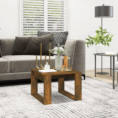 Vidaxl Side Table Smoked Oak 50X50X35 Cm Engineered Wood from B&Q