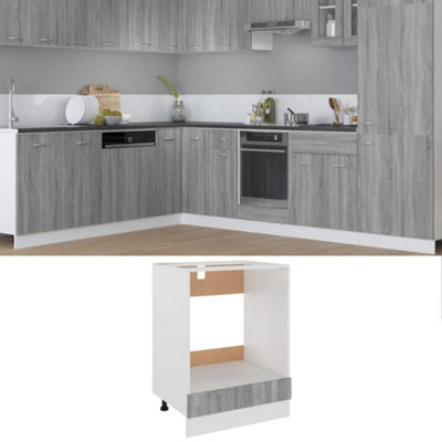 Vidaxl Oven Cabinet Lyon Grey Sonoma 60X46X81.5 Cm Engineered Wood from B&Q