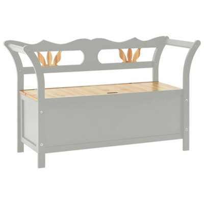 Vidaxl Bench Grey 107X45X75.5 Cm Solid Wood Fir from B&Q