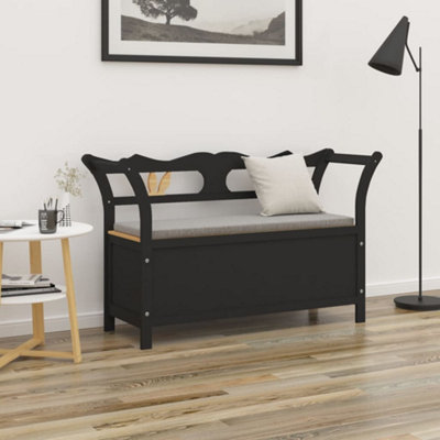 Vidaxl Bench Black 107X45X75.5 Cm Solid Wood Fir from B&Q