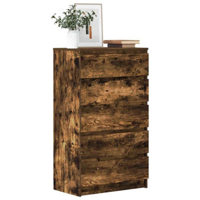 Vidaxl (Smoked Oak) Drawer Cabinet Engineered Wood Storage Cabinet Chest Multi Colours - Image 4