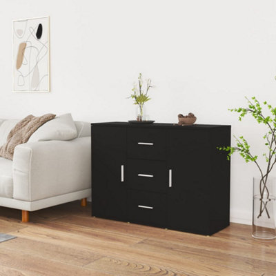 Vidaxl Sideboard Black 91X29.5X65 Cm Engineered Wood from B&Q