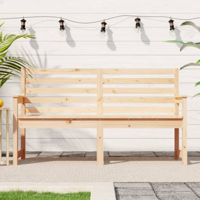 Vidaxl Garden Bench 159.5X48X91.5 Cm Solid Wood Pine Garden Benches from B&Q