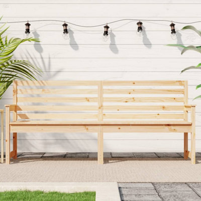 Vidaxl Garden Bench 203.5X48X91.5 Cm Solid Wood Pine Garden Benches from B&Q