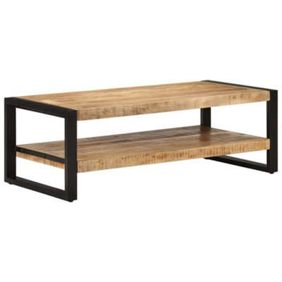 VIDAXL - Coffee Table - Solid Mango Wood - 120x55x40 cm - Brown - Image 3