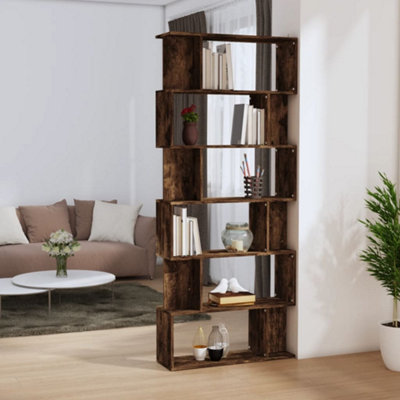 Vidaxl Book Cabinet/room Divider Smoked Oak 80X24X192 Cm Engineered Wood Book Cabinets from B&Q