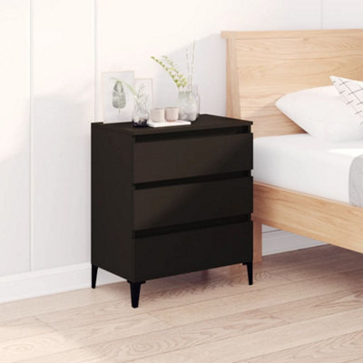 B&Q -  Sideboard Black 60X35X70 Cm Engineered Wood
