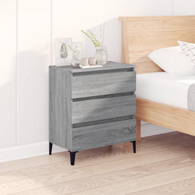B&Q -  Sideboard Grey Sonoma 60X35X70 Cm Engineered Wood