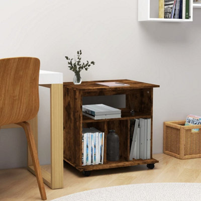 VIDAXL Storage Cabinet - 4 Shelf - Smoked Oak - 60 x 60 x 45cm - Brown - Image 3