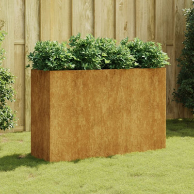 B&Q -  Garden Raised Bed 120X40X80 Cm Corten Steel