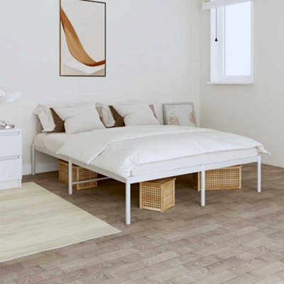 Vidaxl Metal Bed Frame Without Mattress White 160X200Cm from B&Q