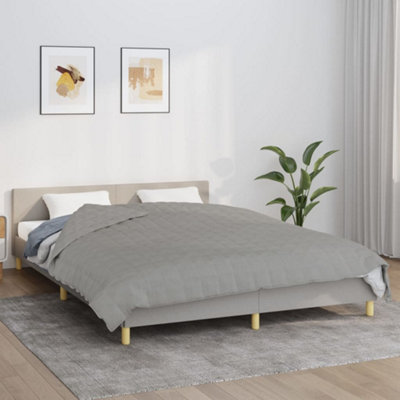 Vidaxl Weighted Blanket 220X240 Cm King 15 Kg Fabric Grey
