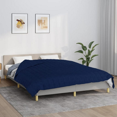 B&Q -  Weighted Blanket Blue 220X240 Cm King 15 Kg Fabric Weighted Blankets