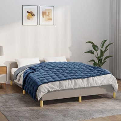 B&Q -  Weighted Blanket Blue 140X200 Cm Single 10 Kg Fabric Weighted Blankets