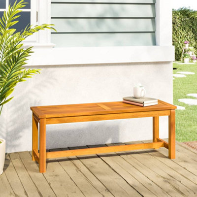Vidaxl Garden Bench 110X35X45 Cm Solid Wood Acacia from B&Q