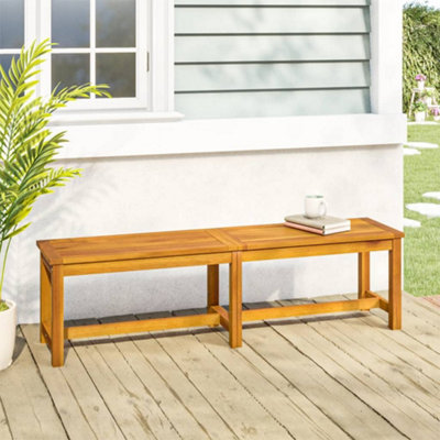 Vidaxl Garden Bench 150X35X45 Cm Solid Wood Acacia from B&Q