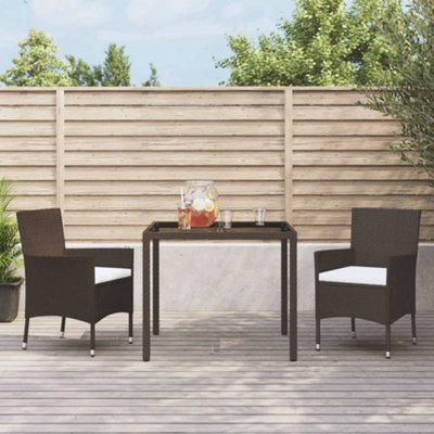 Vidaxl Garden Chairs With Cushions 2 Pcs Poly Rattan Brown