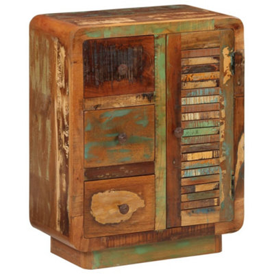 B&Q -  Sideboard With 3 Drawers 55X30X70 Cm Solid Wood Reclaimed