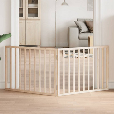 Vidaxl Dog Gate Foldable 2 Panels 160 Cm Poplar Wood from B&Q