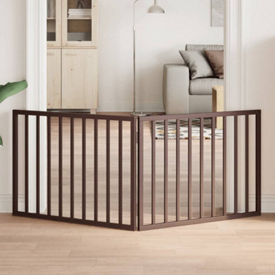 B&Q -  Dog Gate Foldable 2 Panels Brown 160 Cm Poplar Wood