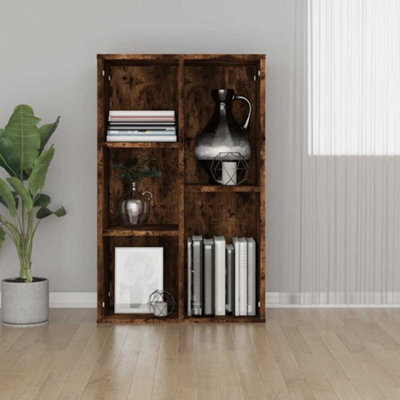 Vidaxl Book Cabinet/sideboard Smoked Oak 50X25X80 Cm Engineered Wood from B&Q