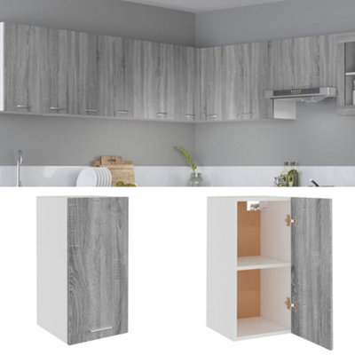 B&Q -  Hanging Cabinet Lyon Grey Sonoma 29.5X31X60 Cm Engineered Wood