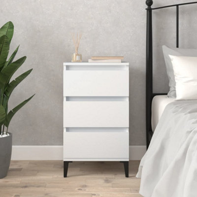 Vidaxl Bedside Cabinet White 40X35X70 Cm Engineered Wood Bedside Cabinets