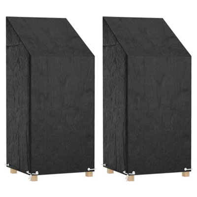 B&Q -  Garden Chair Covers 2 Pcs 8 Eyelets 65X65X110/150 Cm Polyethylene Garden Chair Covers