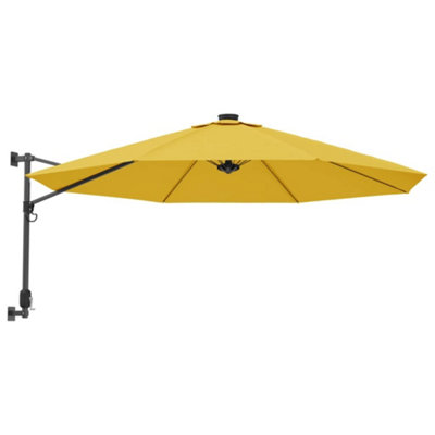 Vidaxl Wall-Mounted Parasol Yellow 290 Cm from B&Q