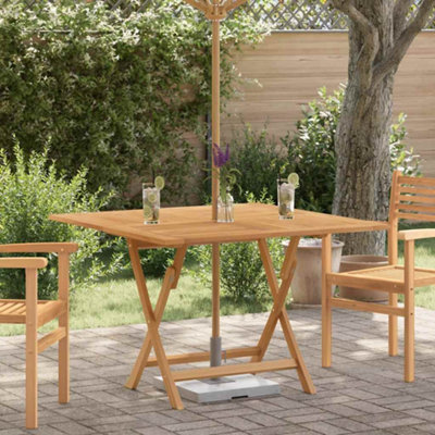 B&Q -  Folding Garden Table 110X110X75 Cm Solid Wood Teak