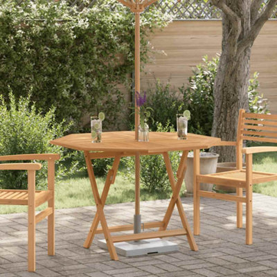 B&Q -  Folding Garden Table 110X110X75 Cm Solid Wood Teak