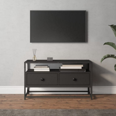 Vidaxl Tv Cabinet 80X35x45 Cm Engineered Wood Black
