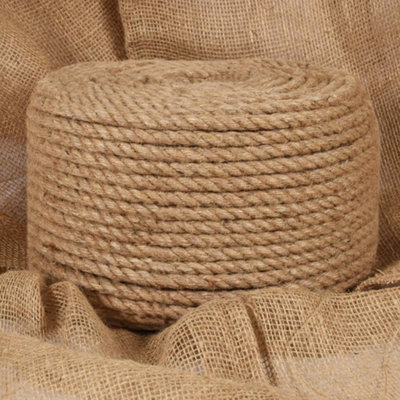 B&Q -  Jute Rope 50 M Long 10 mm Thick Jute Ropes