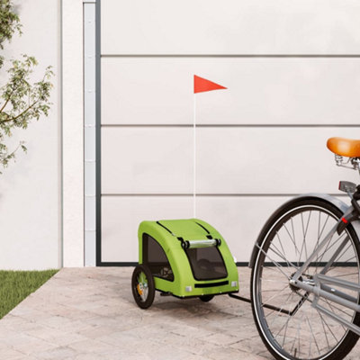 Vidaxl Pet Bike Trailer Green Oxford Fabric And Iron from B&Q