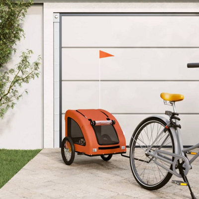Vidaxl Pet Bike Trailer Orange Oxford Fabric And Iron from B&Q