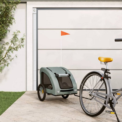 Vidaxl Pet Bike Trailer Grey Oxford Fabric And Iron from B&Q