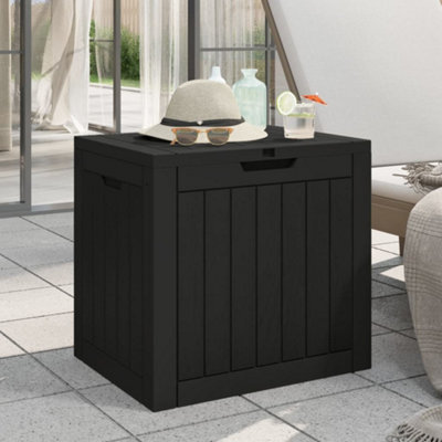 Vidaxl Garden Storage Box Black 55.5X43X53 Cm Polypropylene from B&Q