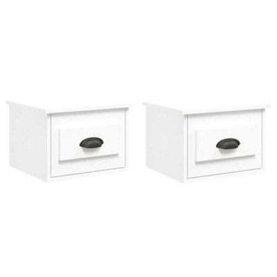 Vidaxl Wall-Mounted Bedside Cabinets 2 Pcs 41.5X36x28cm White