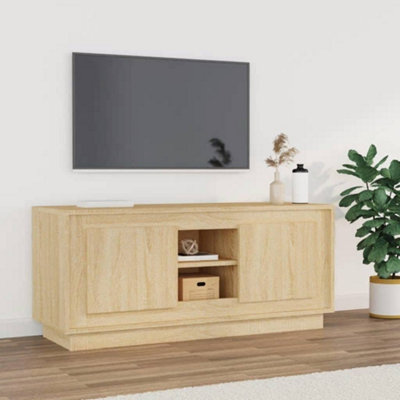 B&Q -  Tv Cabinet Sonoma Oak 102X35X45 Cm Engineered Wood