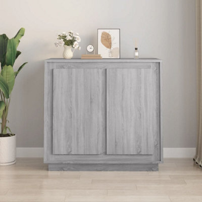 B&Q -  Sideboard Grey Sonoma 80X34X75 Cm Engineered Wood