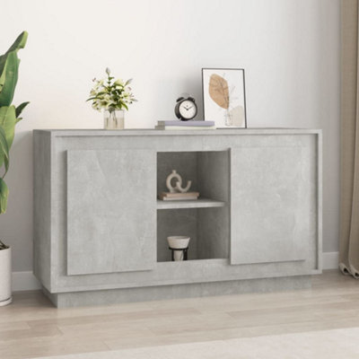 vidaXL Sideboard - 2 Door - 2 Shelf - Grey - Wood - 102x35x60cm - Image 3