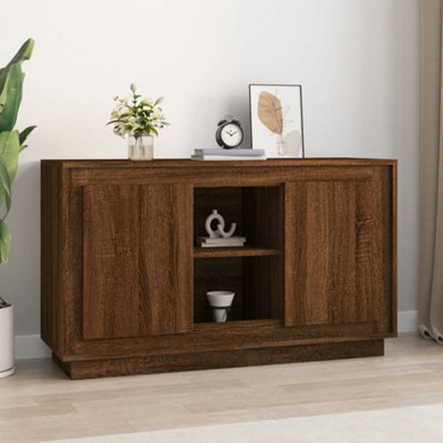 B&Q -  Sideboard Brown Oak 102X35X60 Cm Engineered Wood