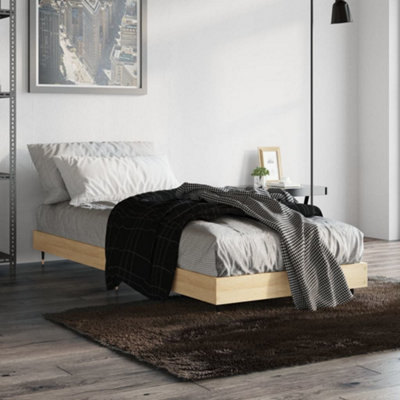 Vidaxl Bed Frame Without Mattress Sonoma Oak 75X190 Cm Small Single Engineered Wood from B&Q